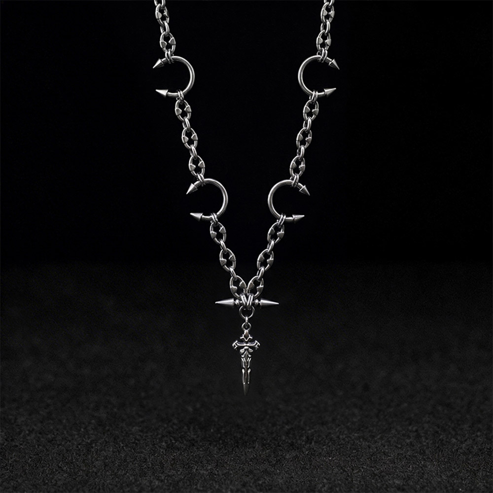 Gothic Septum Link Cross Necklace