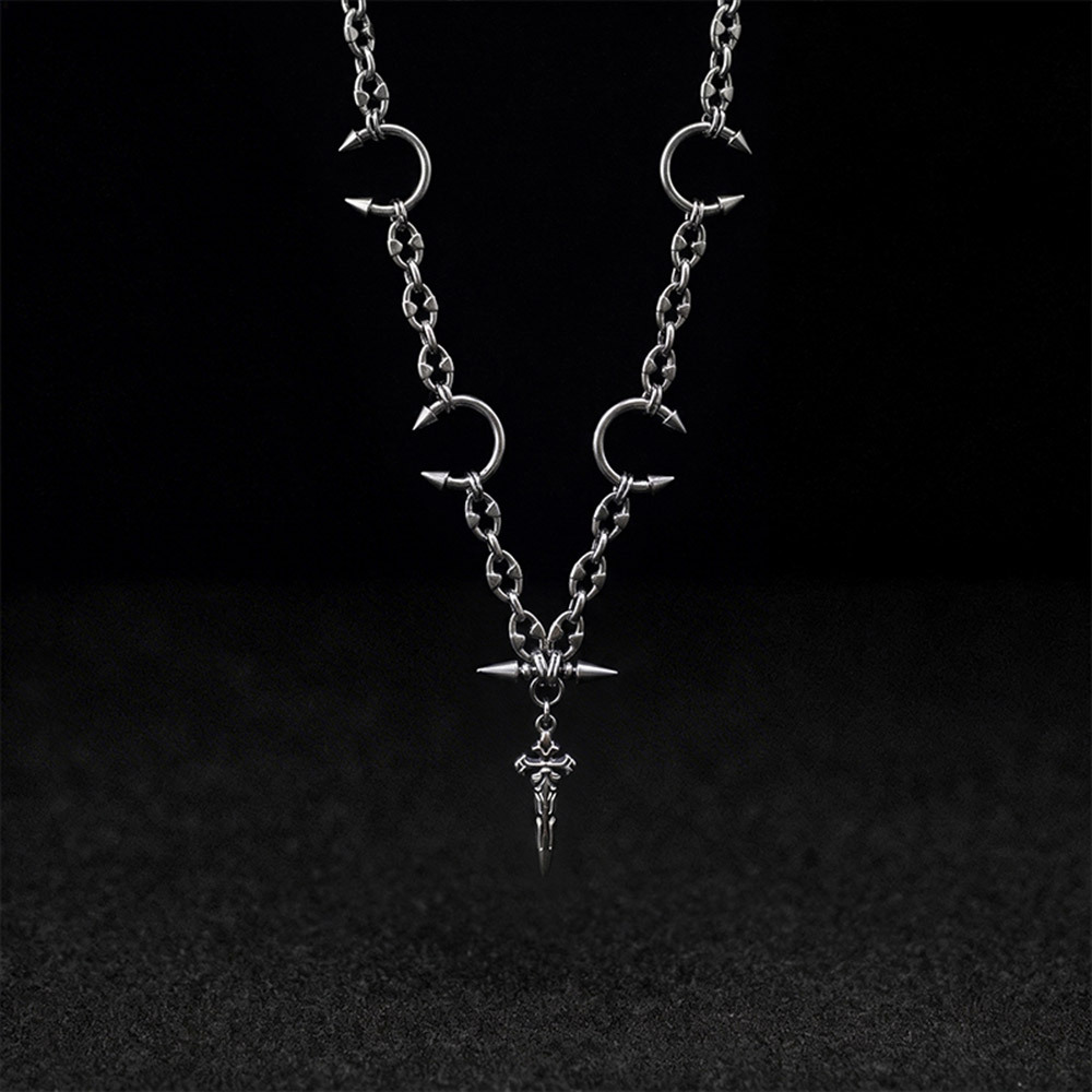 Gothic Septum Link Cross Necklace