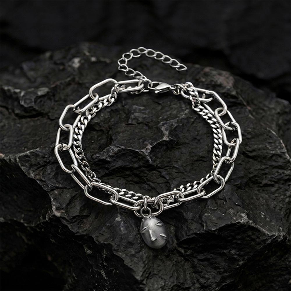 Faceless Thought Layered Bracelet
