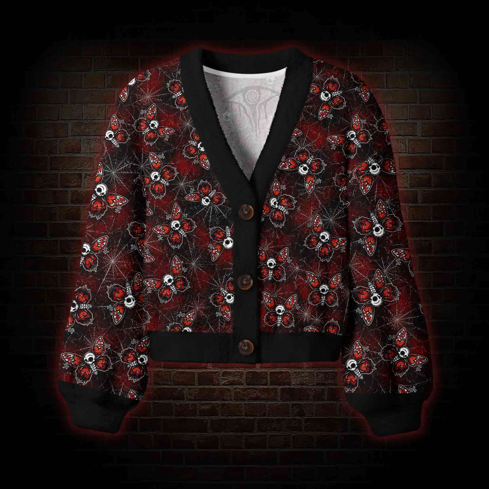 The All-Seeing Moth Women's Cardigan Sweater