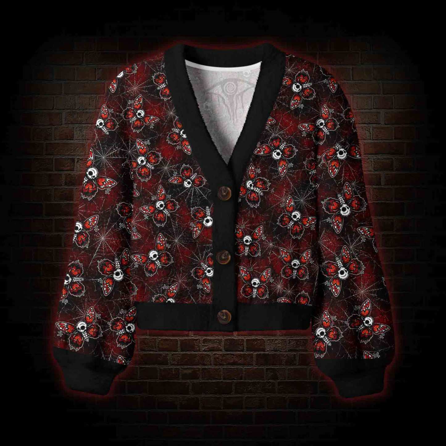 The All-Seeing Moth Women's Cardigan Sweater