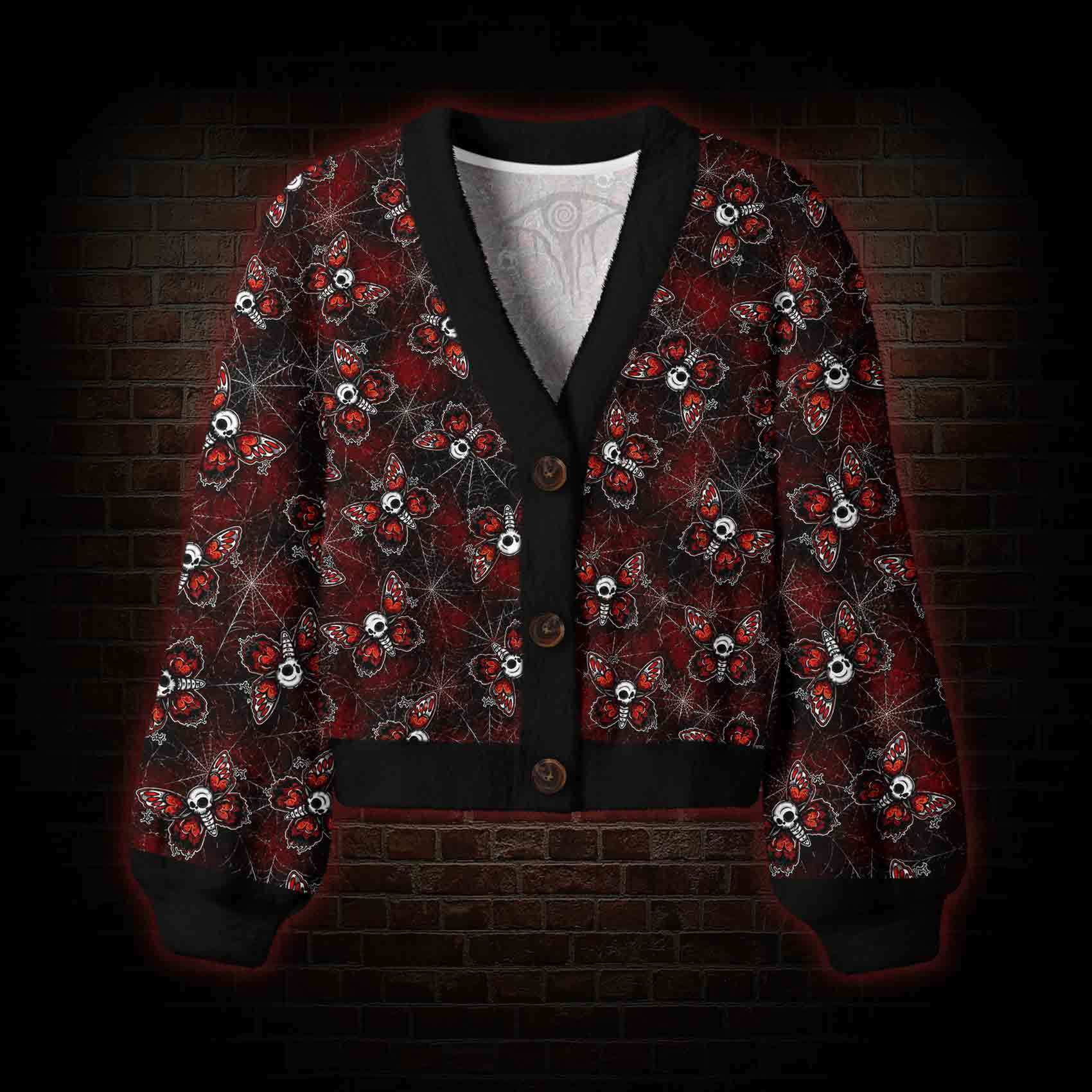The All-Seeing Moth Women's Cardigan Sweater