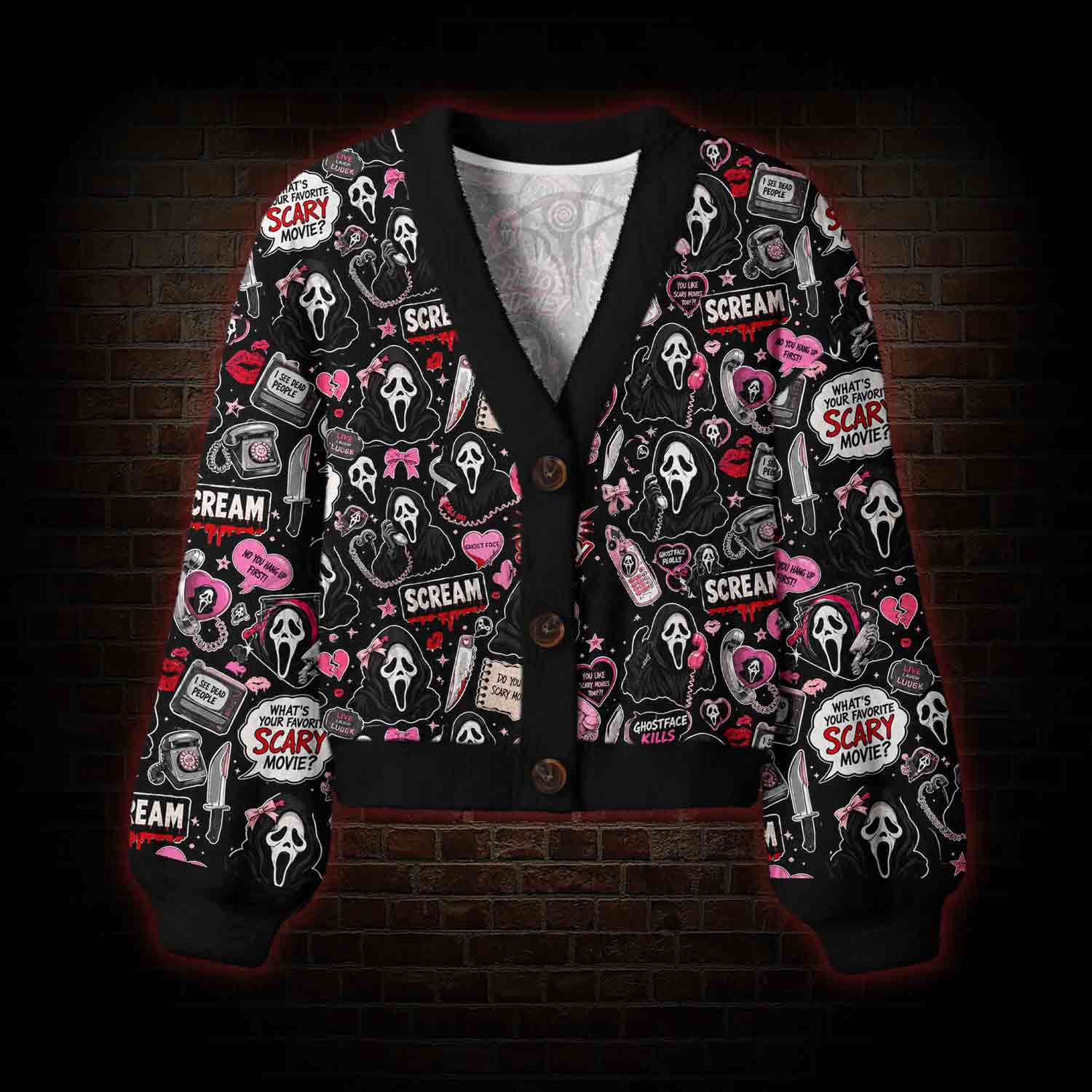 What's Your Favorite Scary Movie Women's Cardigan Sweater
