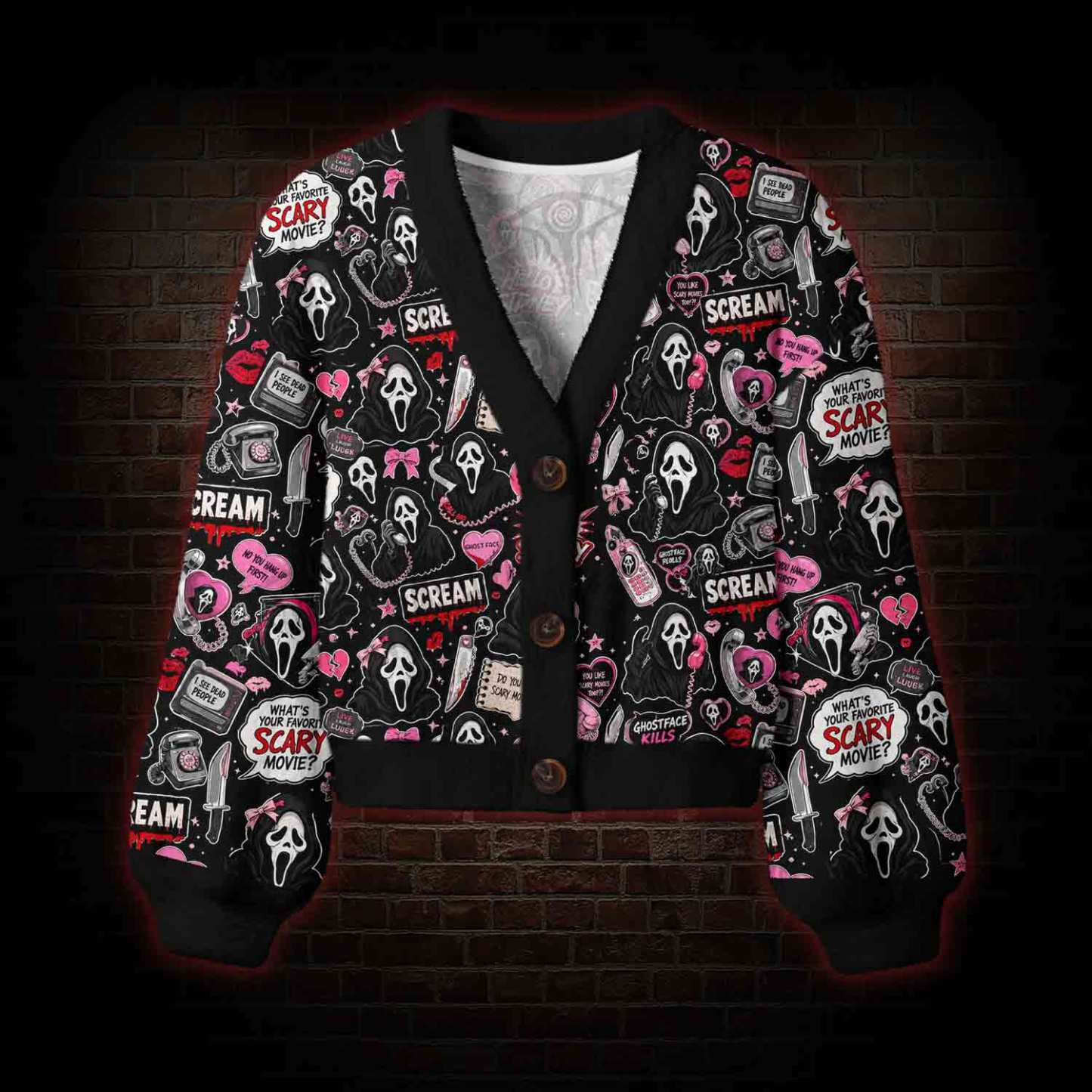 What's Your Favorite Scary Movie Women's Cardigan Sweater
