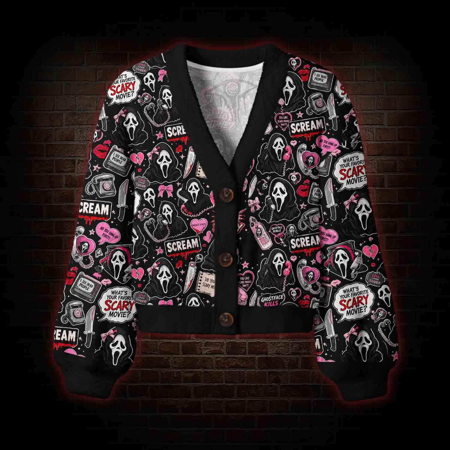 What's Your Favorite Scary Movie Women's Cardigan Sweater