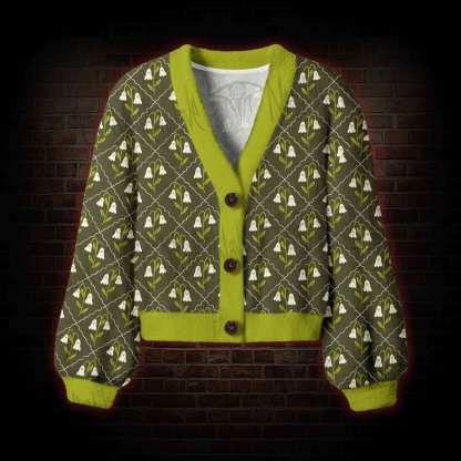 The Ghostly Bloom Women's Cardigan Sweater