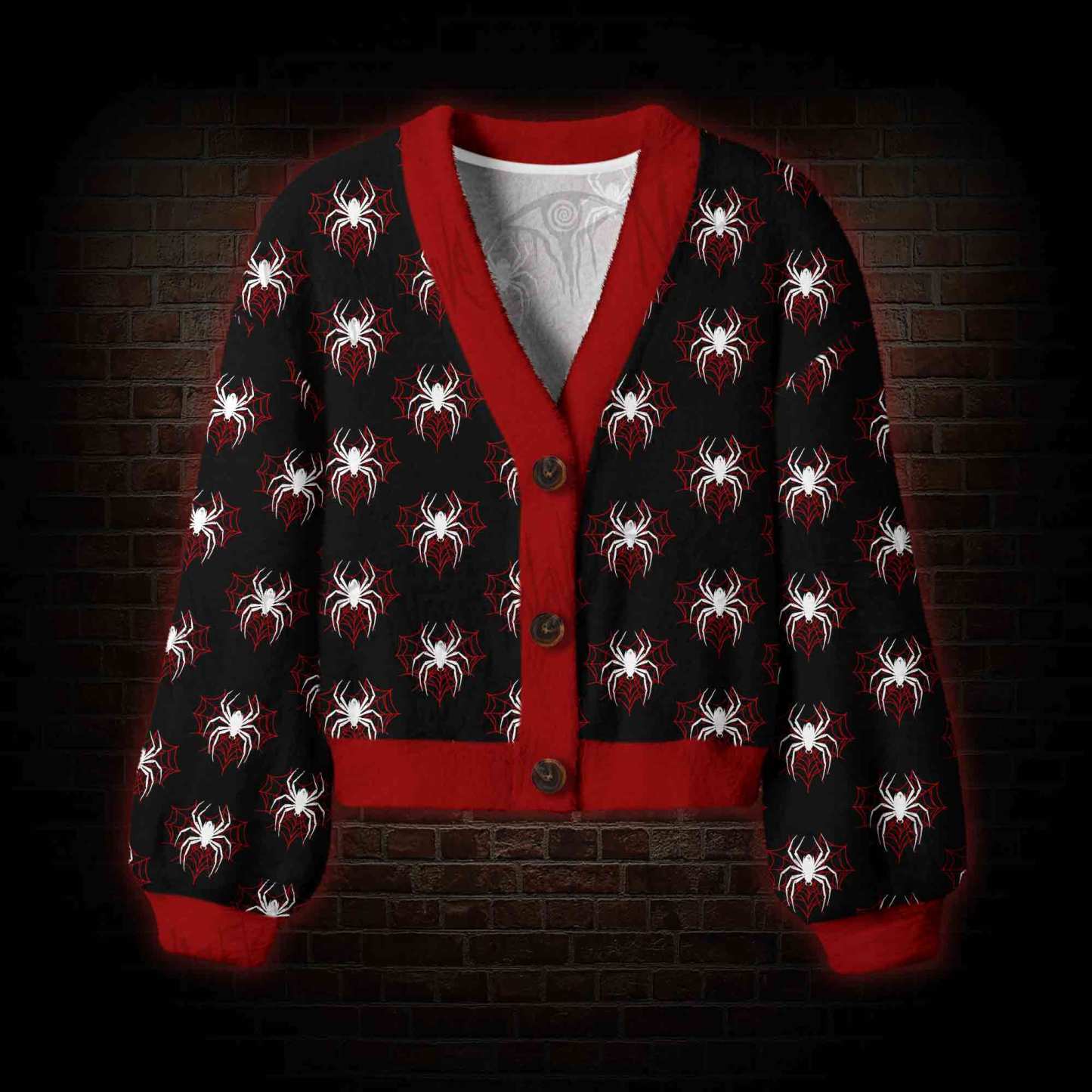 Midnight Spiders Women's Cardigan Sweater