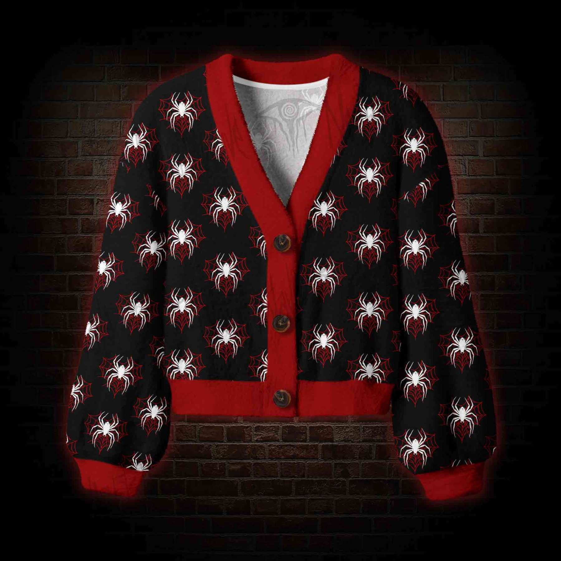 Midnight Spiders Women's Cardigan Sweater