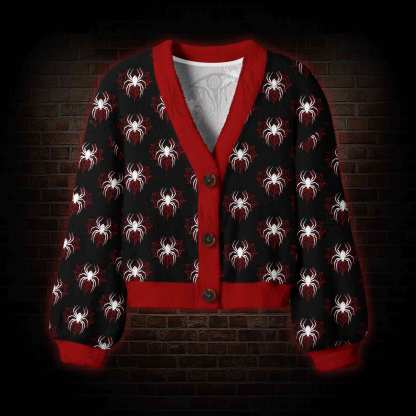 Midnight Spiders Women's Cardigan Sweater