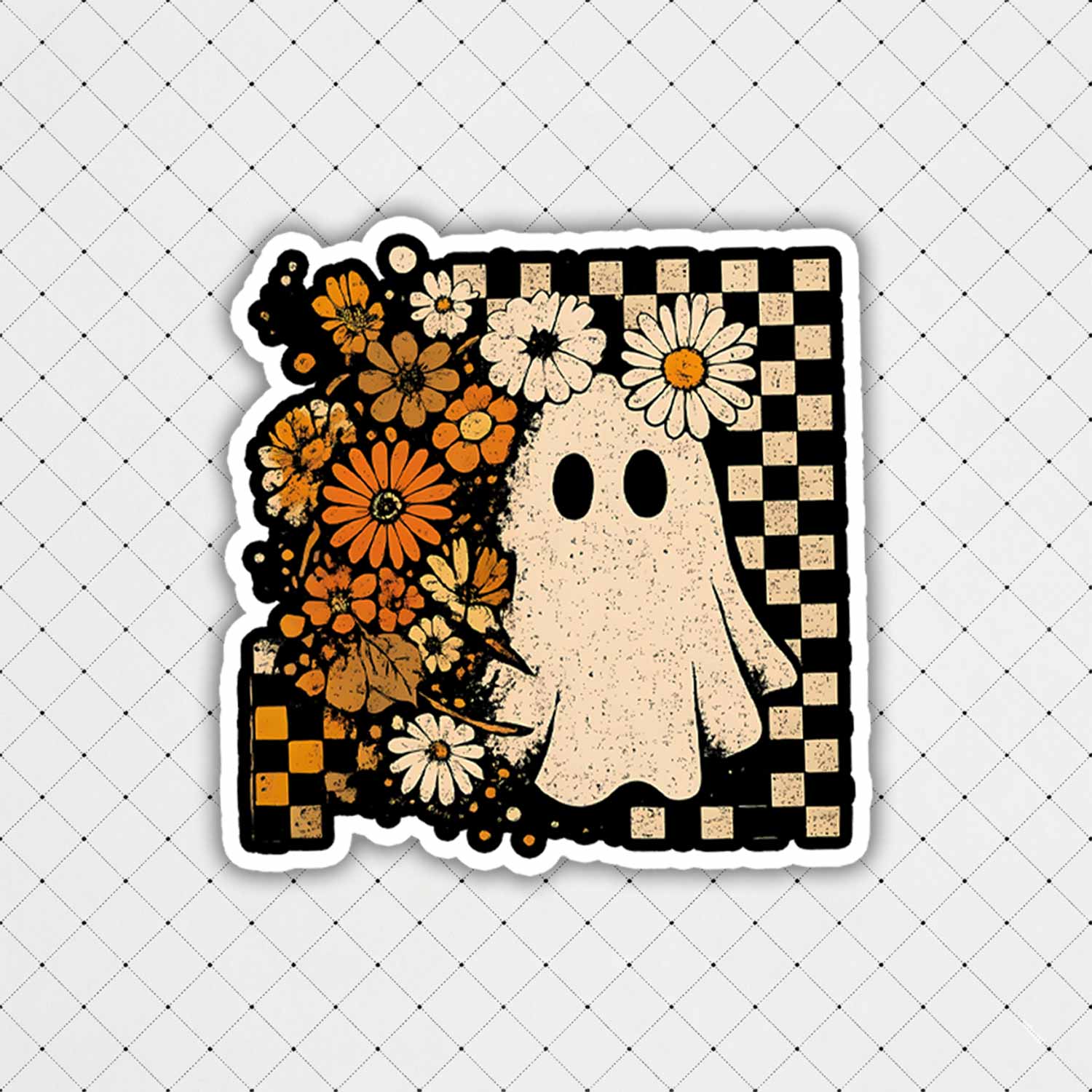 Floral Ghost Sticker