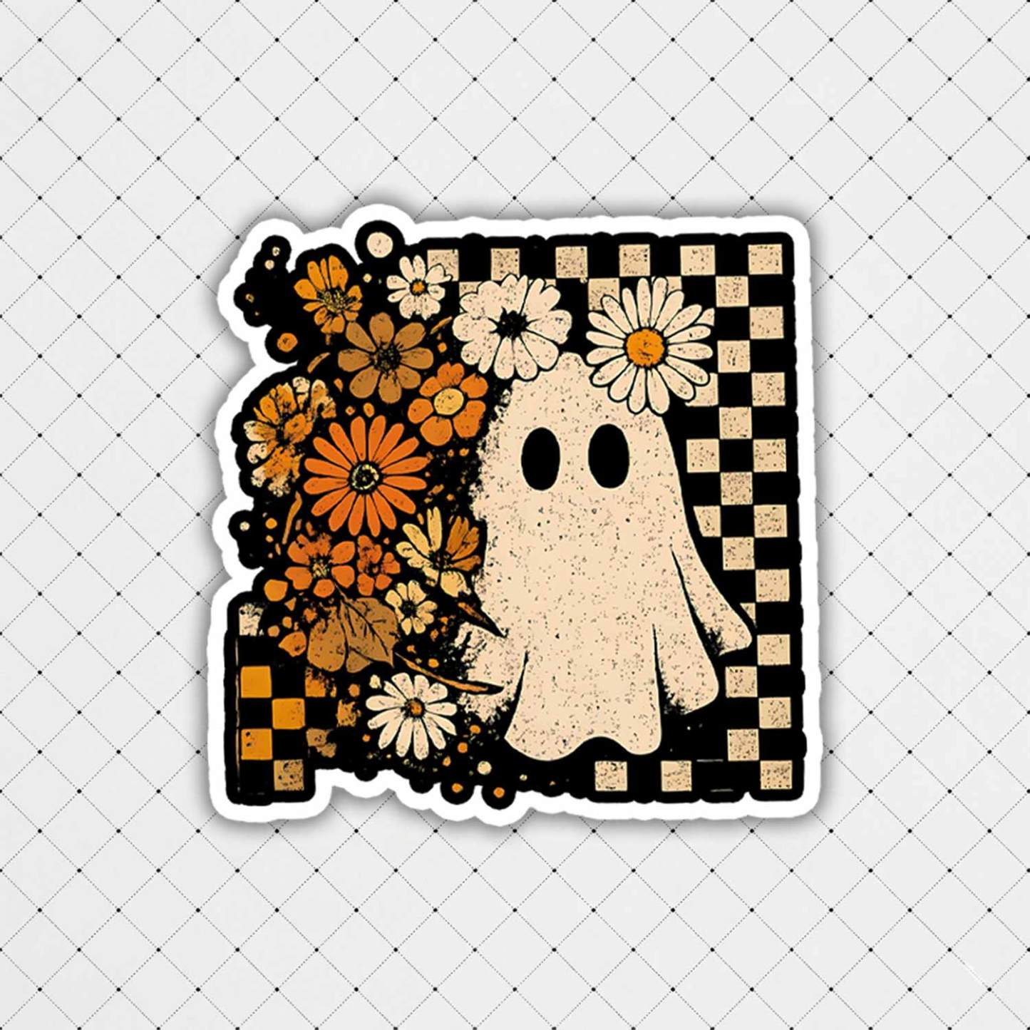 Floral Ghost Sticker