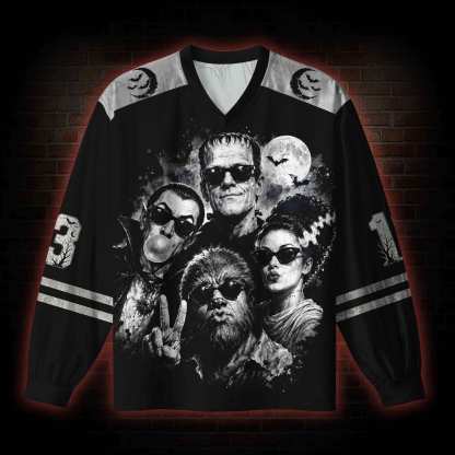 Monsters Selfie V-Neck Long Sleeve Jersey