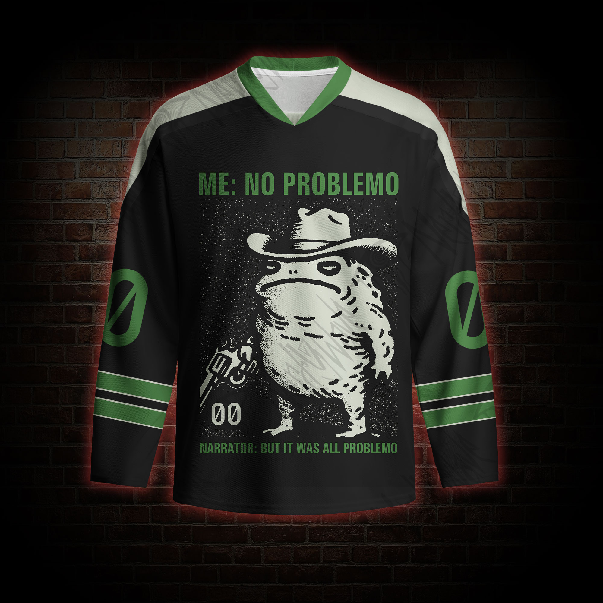 No Problemo Frog Long Sleeve Hockey Jersey