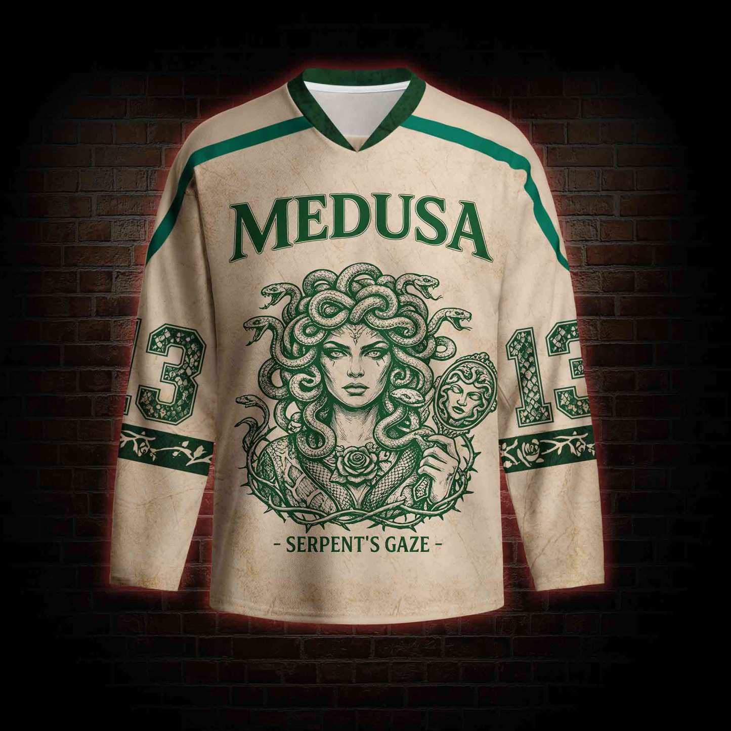 Stone Me If You Can Greek mythology Long Sleeve Hockey Jersey