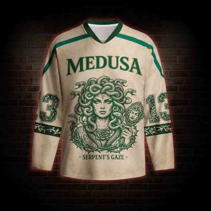 Stone Me If You Can Greek mythology Long Sleeve Hockey Jersey