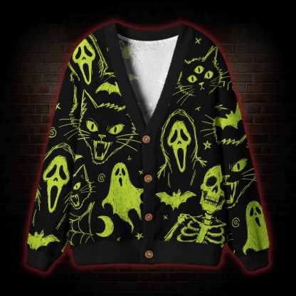 Midnight Scream Cardigan Sweater