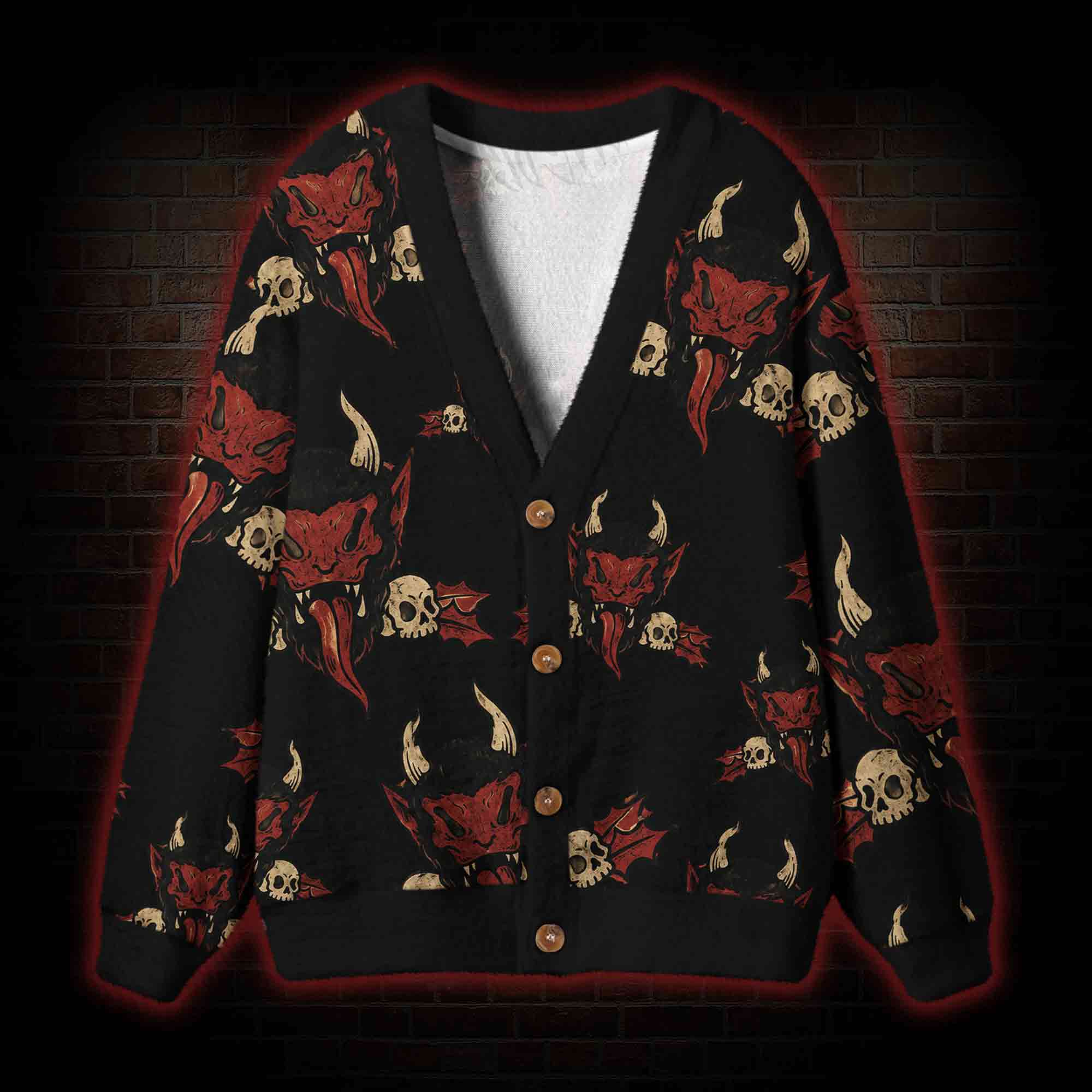 Red Devil's Feast Cardigan Sweater