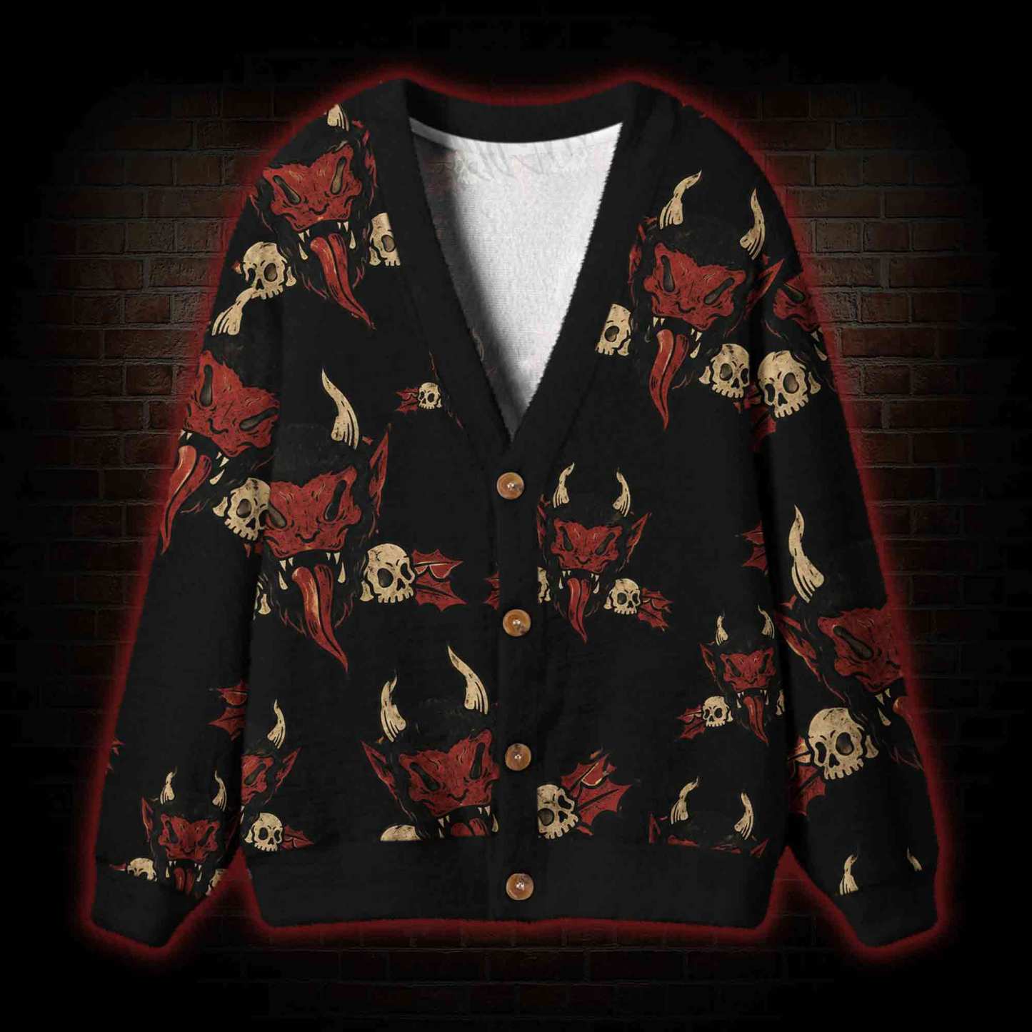 Red Devil's Feast Cardigan Sweater