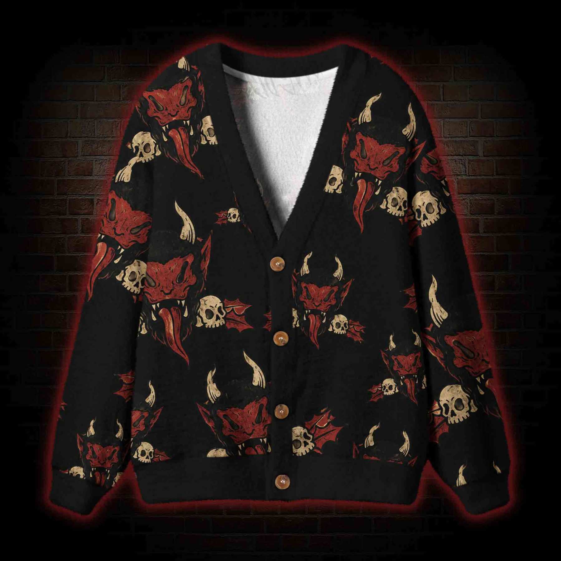 Red Devil's Feast Cardigan Sweater