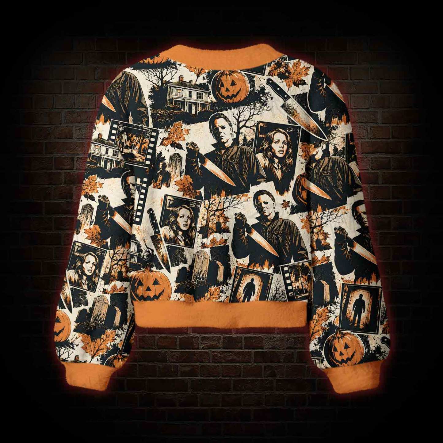 Retro Spooky Halloween Women's Cardigan Sweater