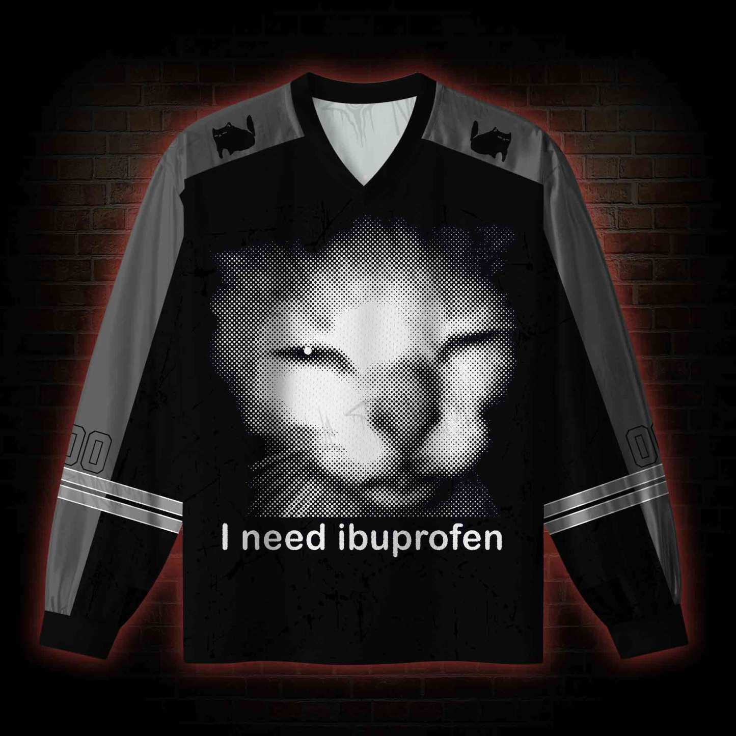 I Need Ibuprofen V-Neck Long Sleeve Jersey