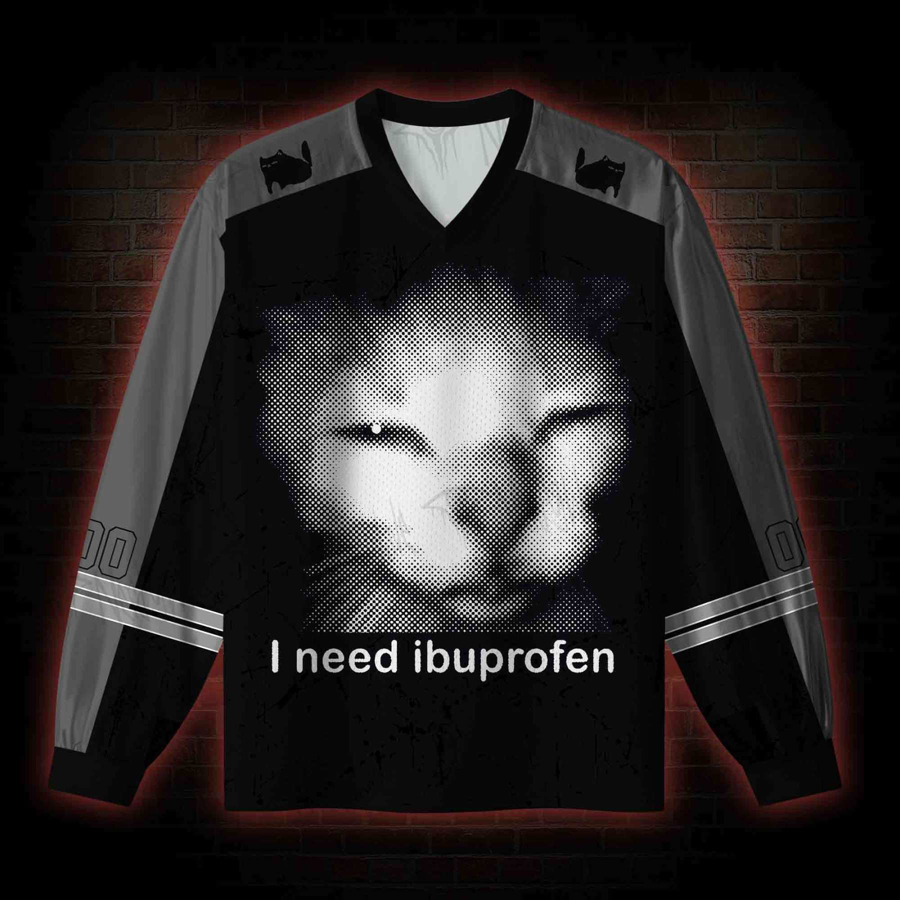 I Need Ibuprofen V-Neck Long Sleeve Jersey
