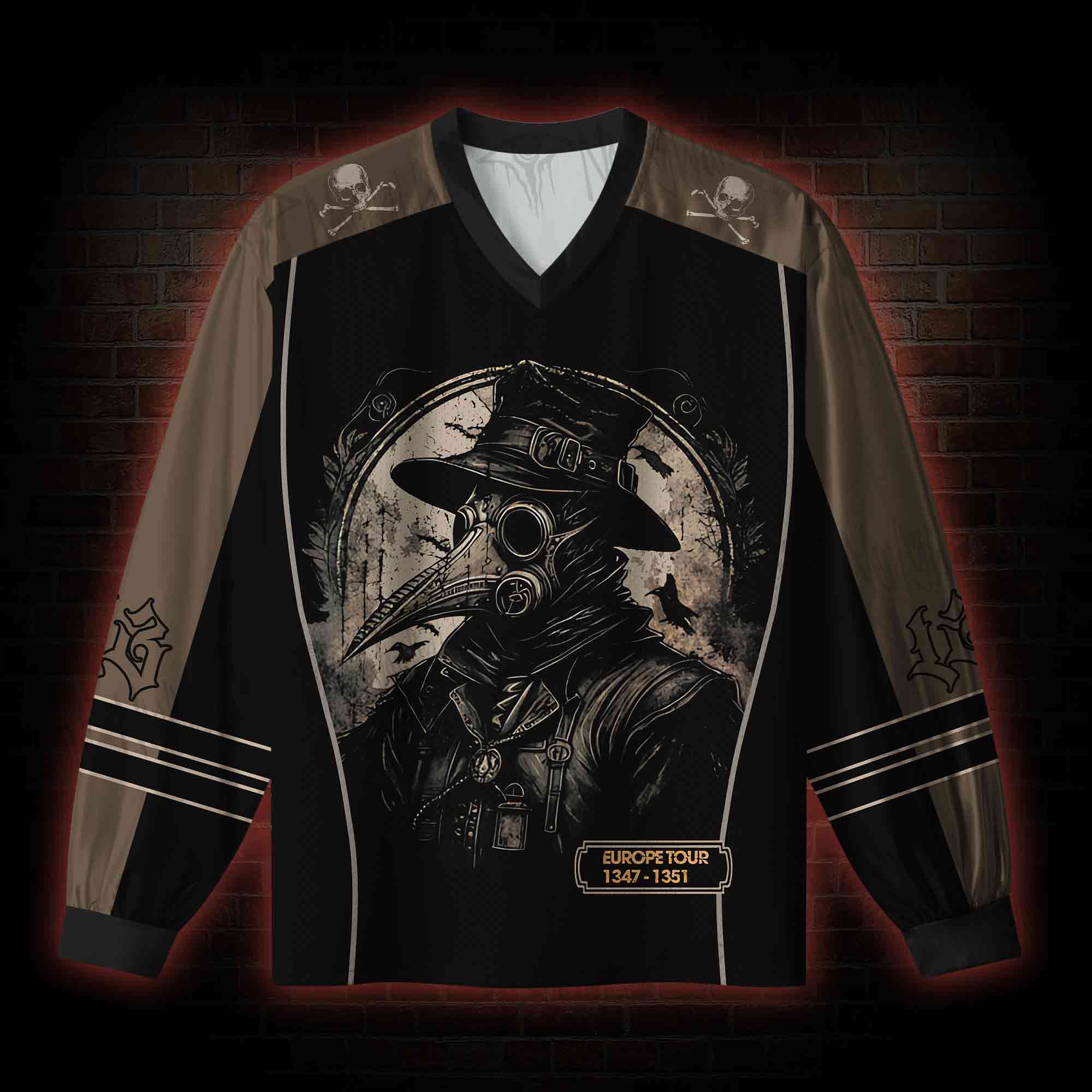 Black Death European Tour V-Neck Long Sleeve Jersey