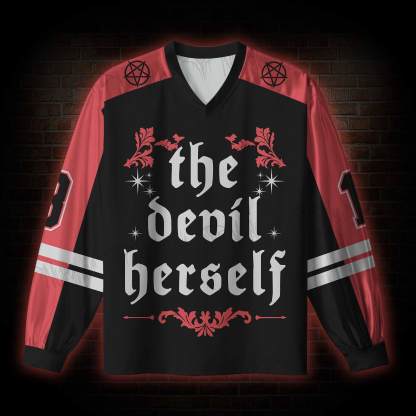 The Devil Herself V-Neck Long Sleeve Jersey