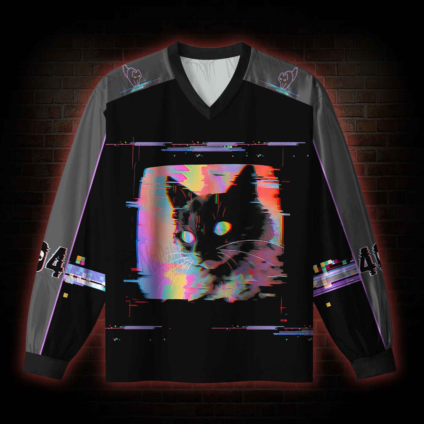 Error 404 V-Neck Long Sleeve Jersey