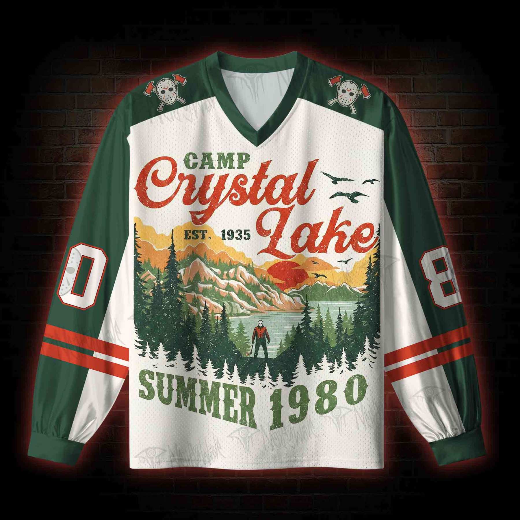 Summer 1980 V-Neck Long Sleeve Jersey