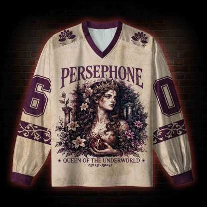 She Chose the Dark Greek mythology V-Neck Long Sleeve Jersey