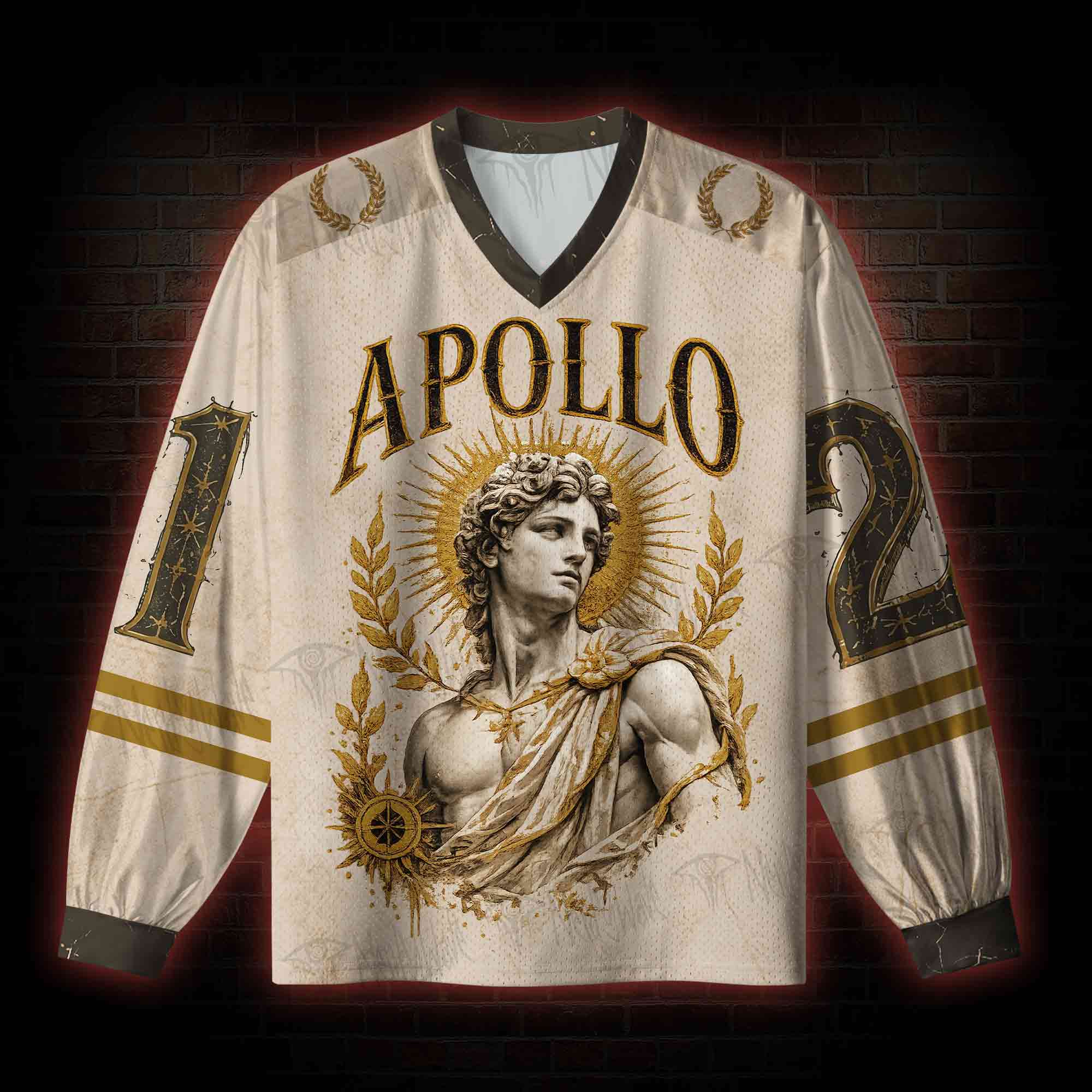 Born of Shine Greek mythology V-Neck Long Sleeve Jersey