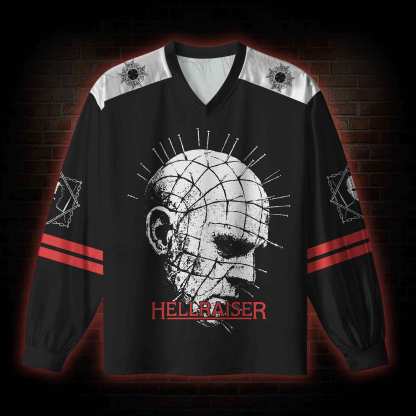 Puzzle Box Torture Graphic V-Neck Long Sleeve Jersey
