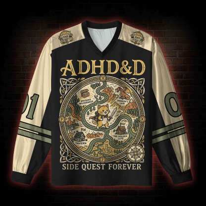 ADHD&D V-Neck Long Sleeve Jersey