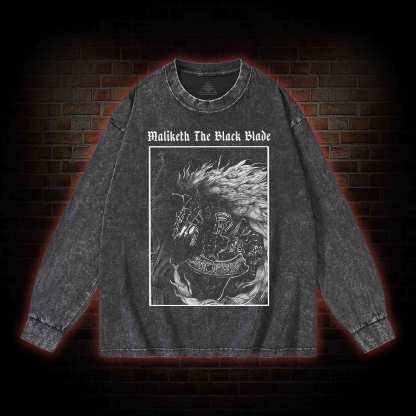 Maliketh The Black Blade Washed Long-Sleeve T-shirt