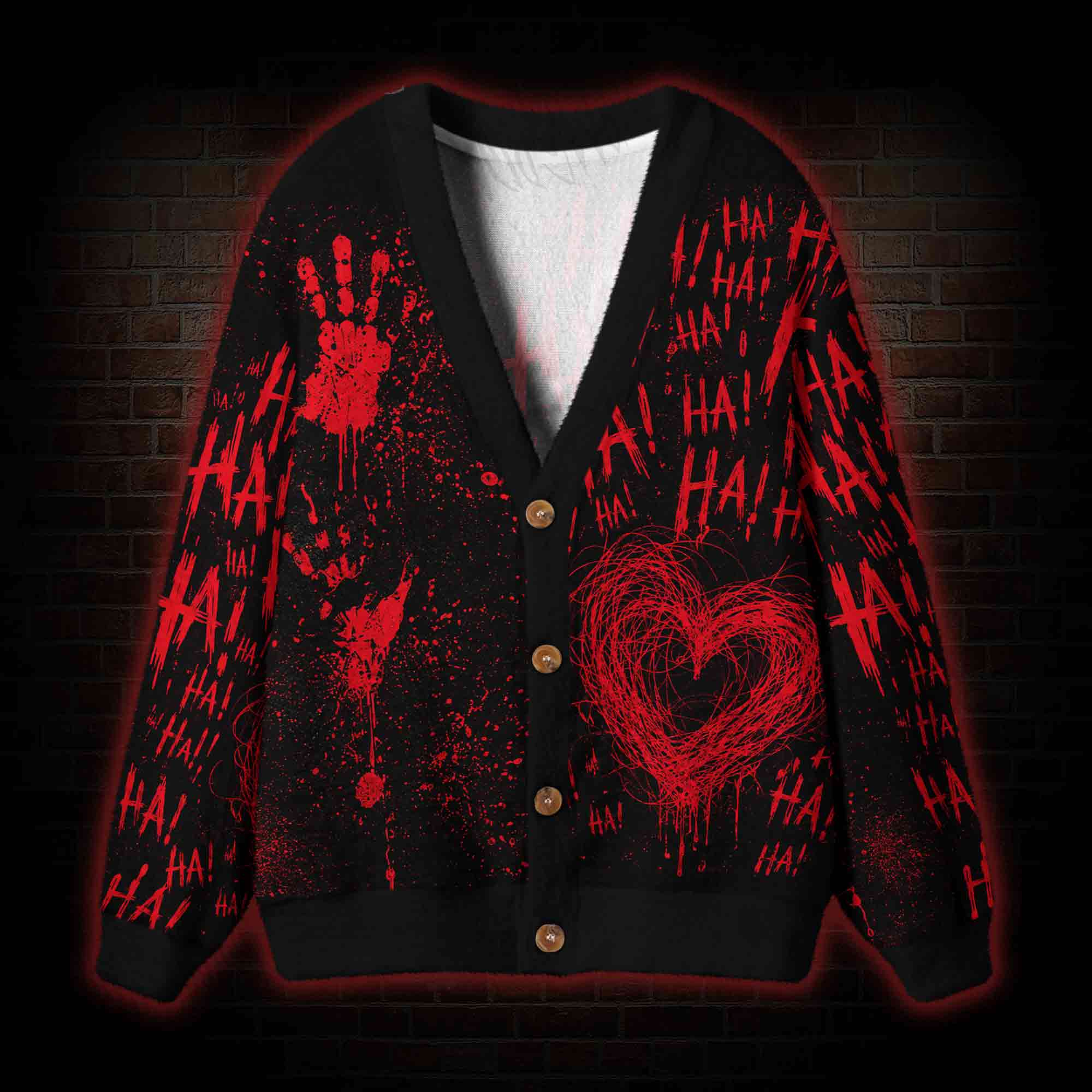 Mad Laugh Cardigan Sweater