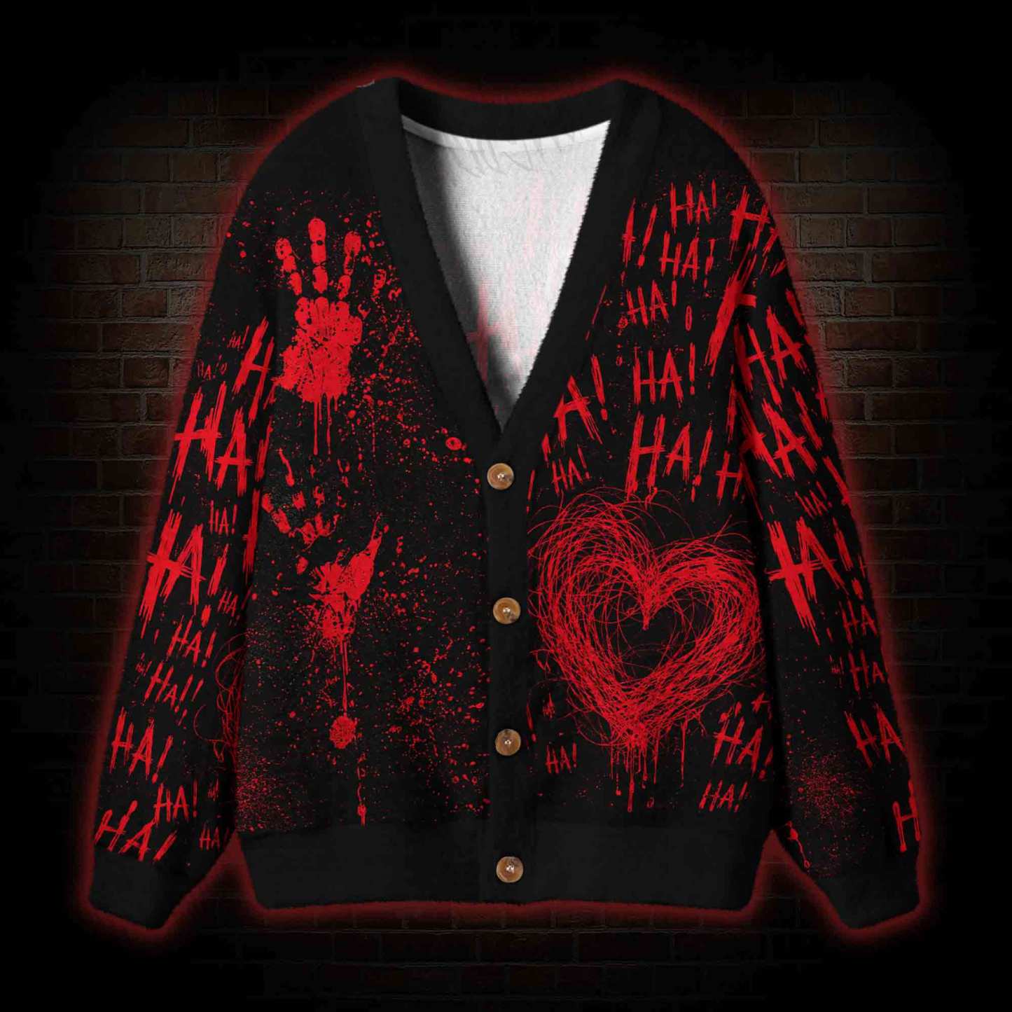 Mad Laugh Cardigan Sweater