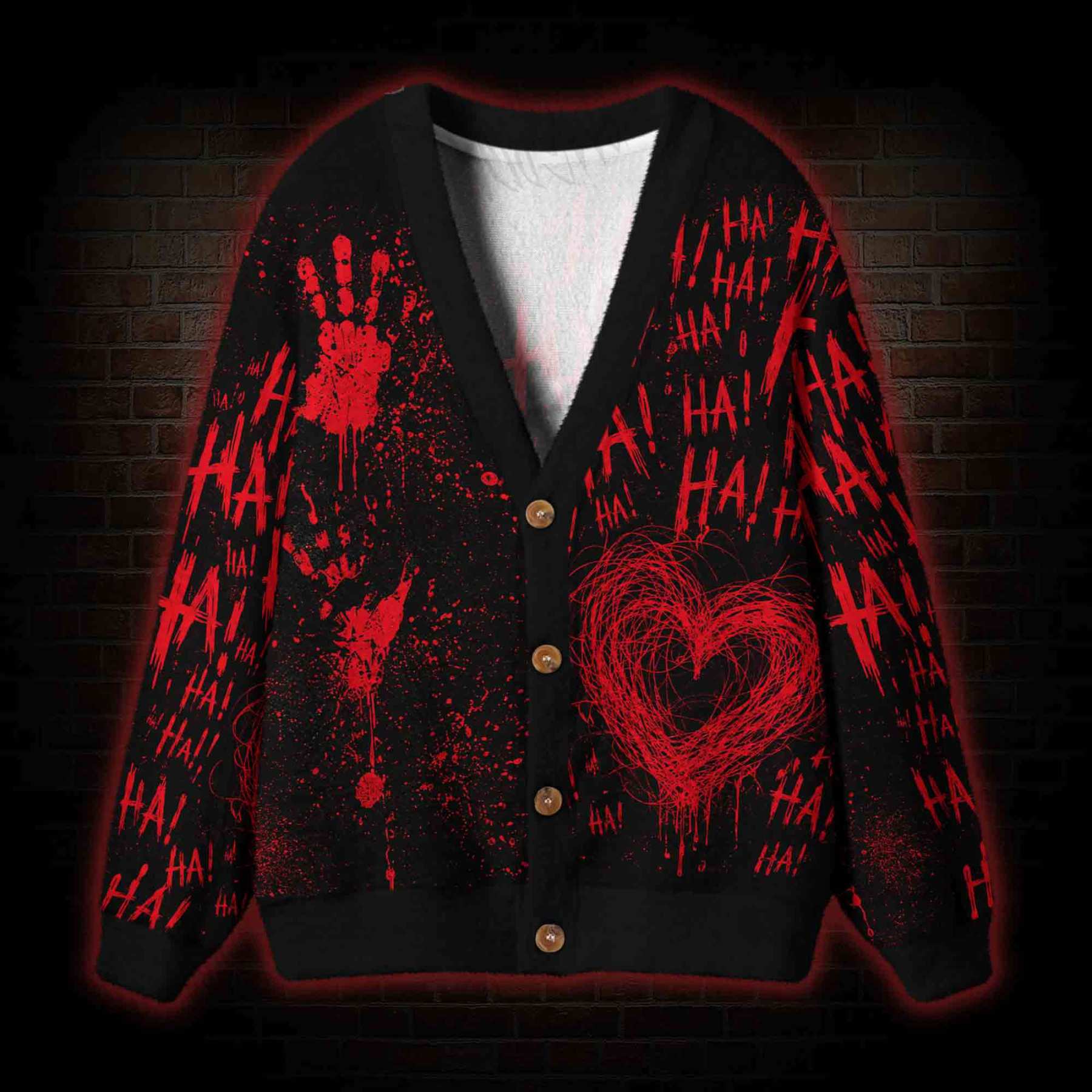 Mad Laugh Cardigan Sweater