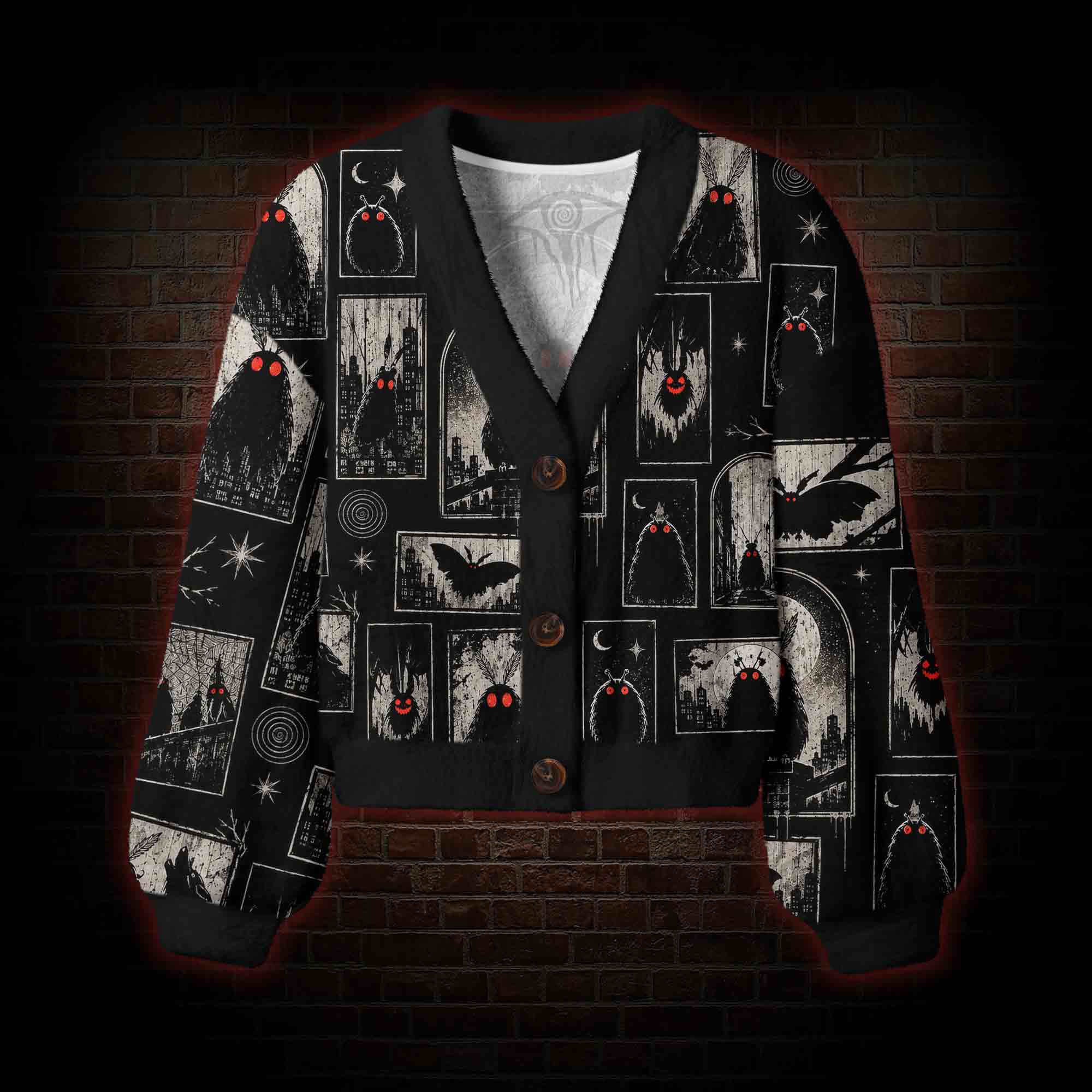 Shadows of Mothman Women's Cardigan Sweater