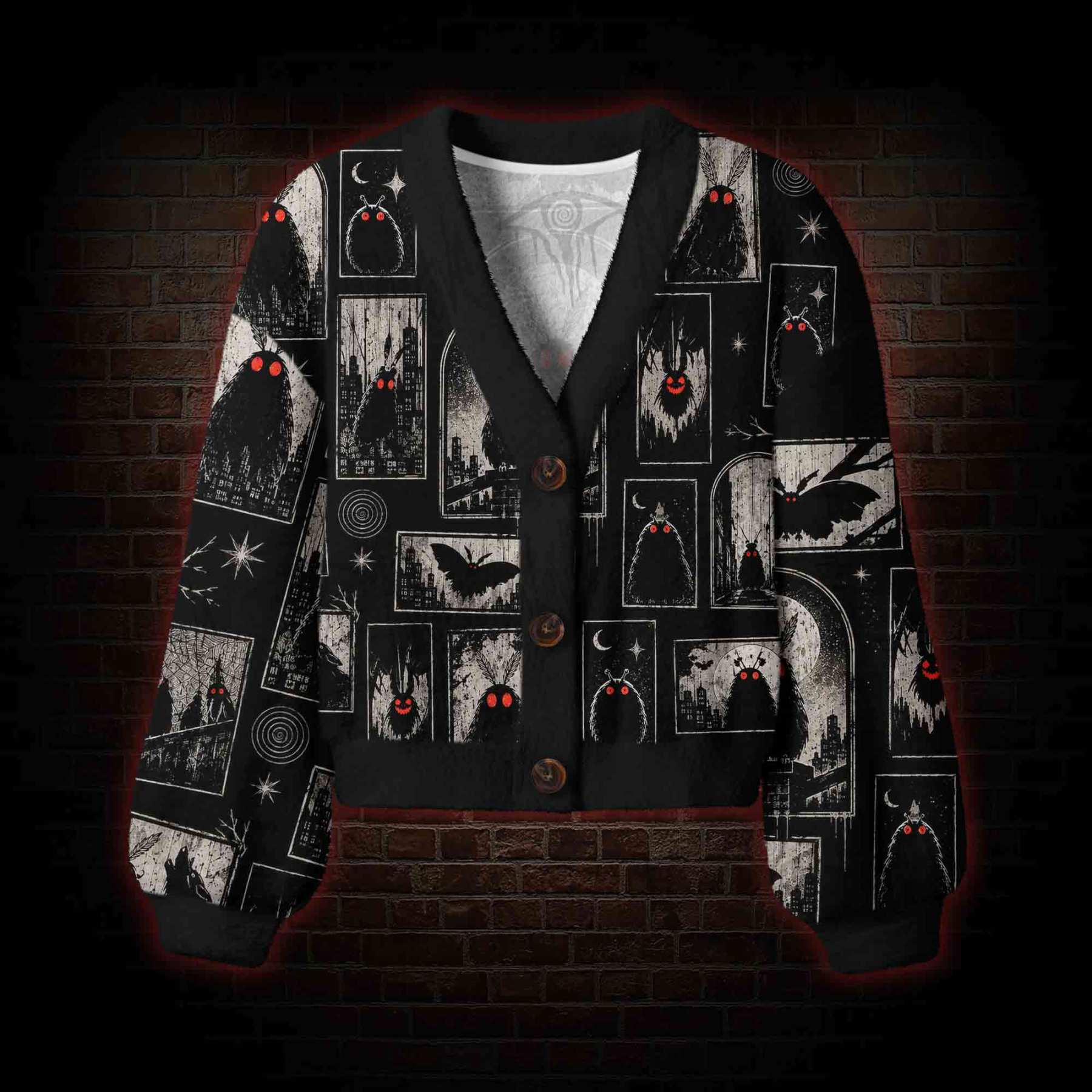 Shadows of Mothman Women's Cardigan Sweater