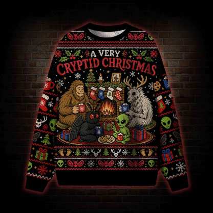 A Very Cryptid Christmas Ugly Sweatshirts