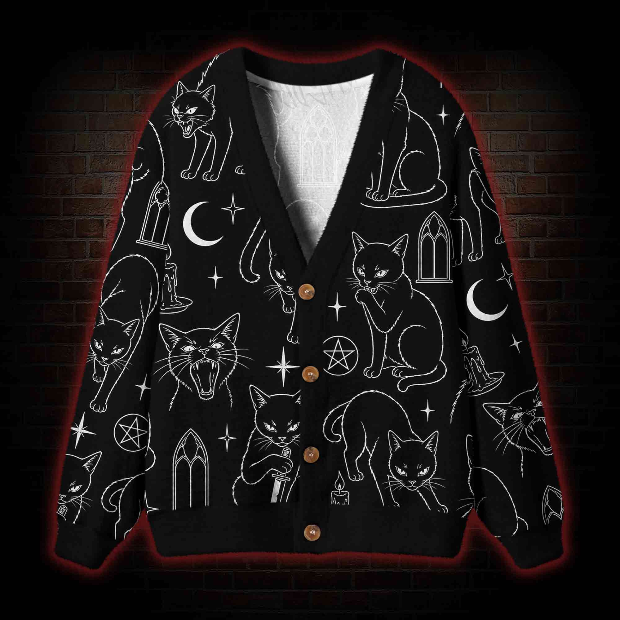 The Whimsigoth Familiar Cardigan Sweater