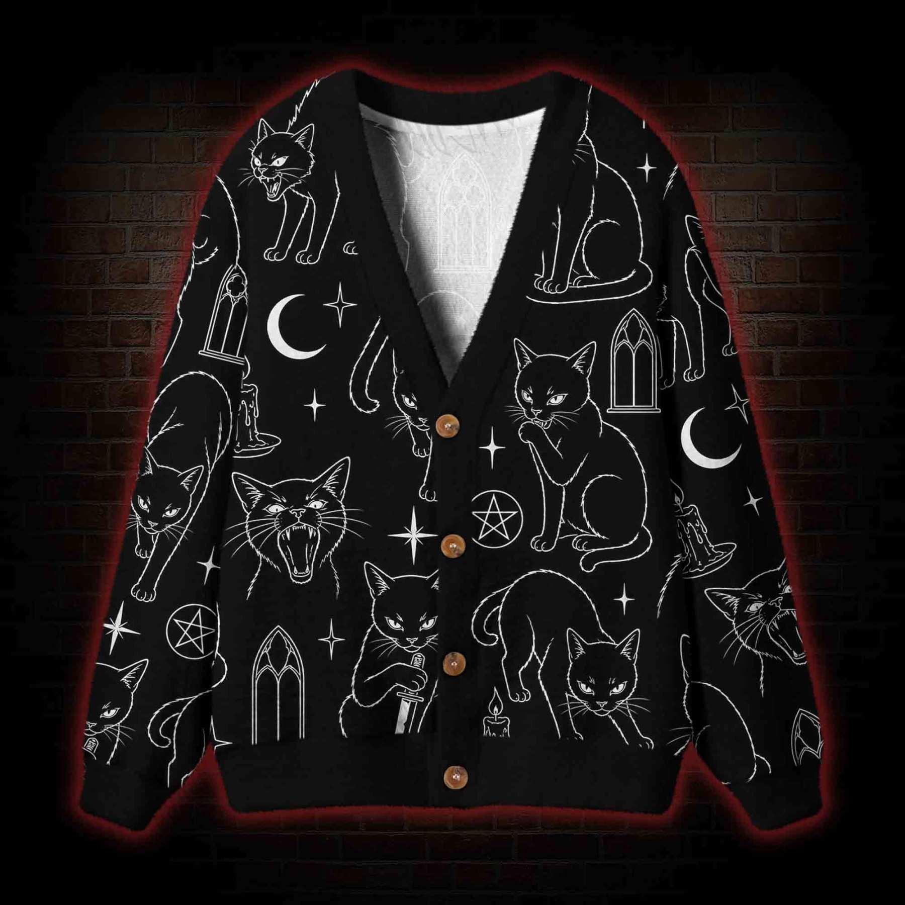 The Whimsigoth Familiar Cardigan Sweater