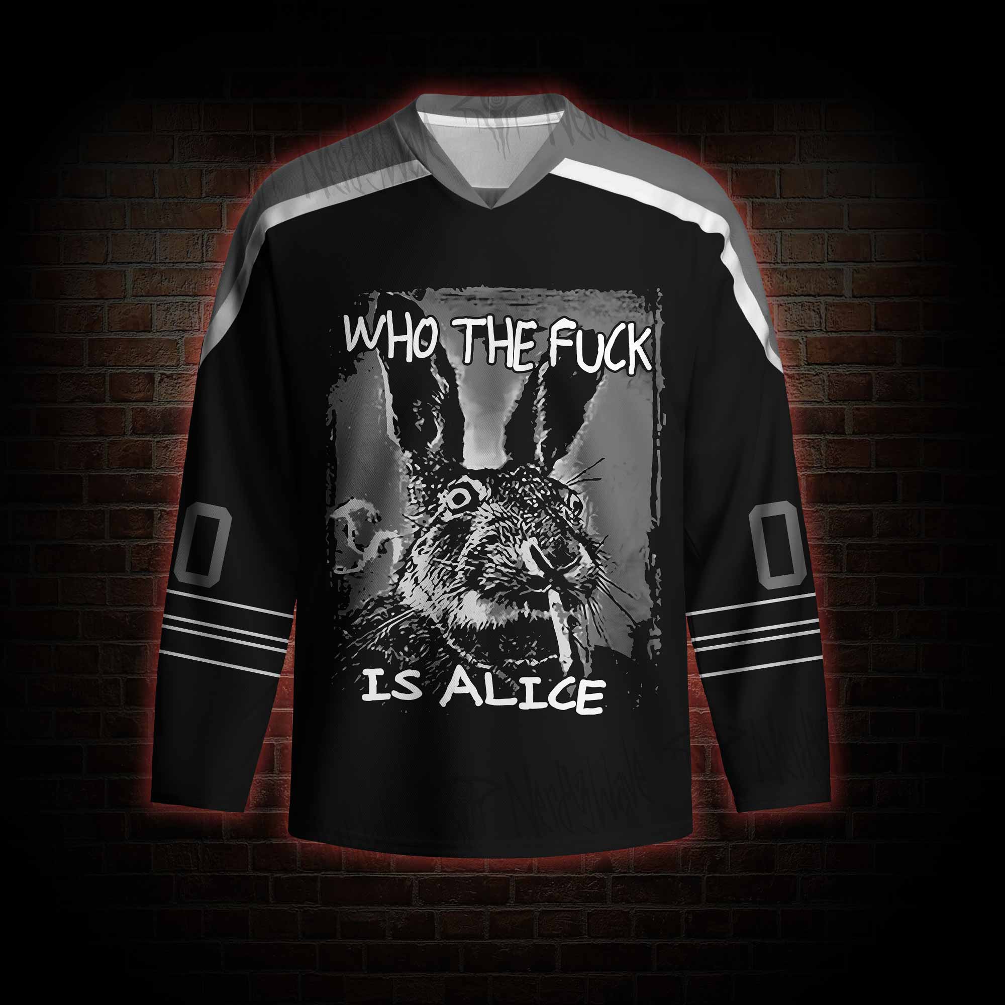 Who the Fck is Alice Hockey Jersey