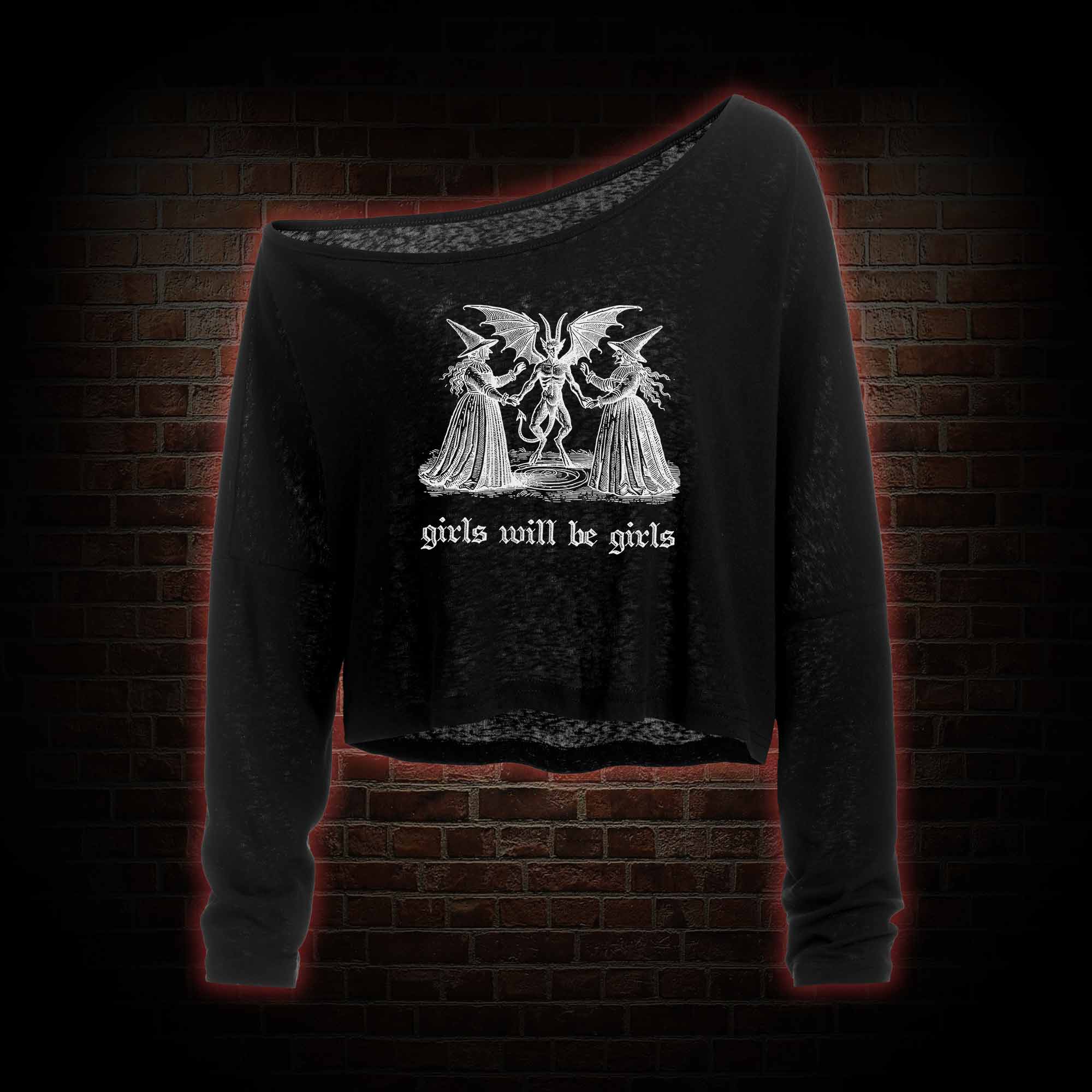 Girls Will Be Girls Off Shoulder Long Sleeve Top