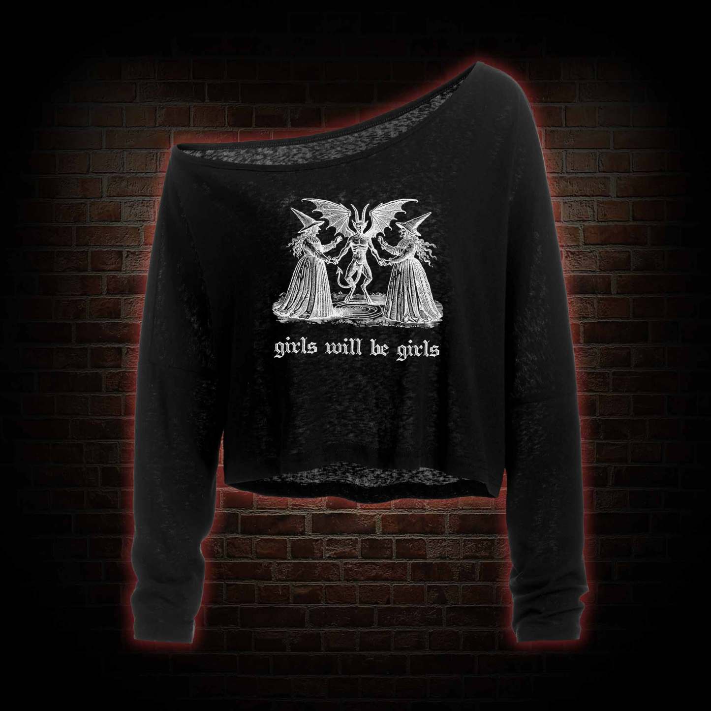 Girls Will Be Girls Off Shoulder Long Sleeve Top