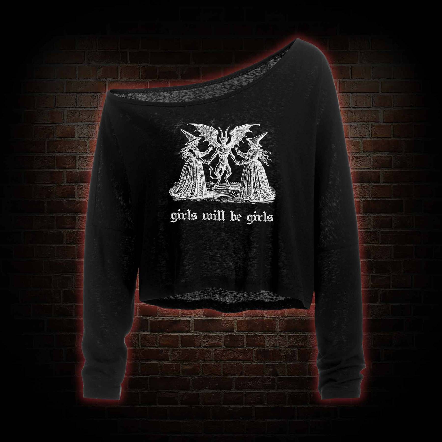 Girls Will Be Girls Off Shoulder Long Sleeve Top