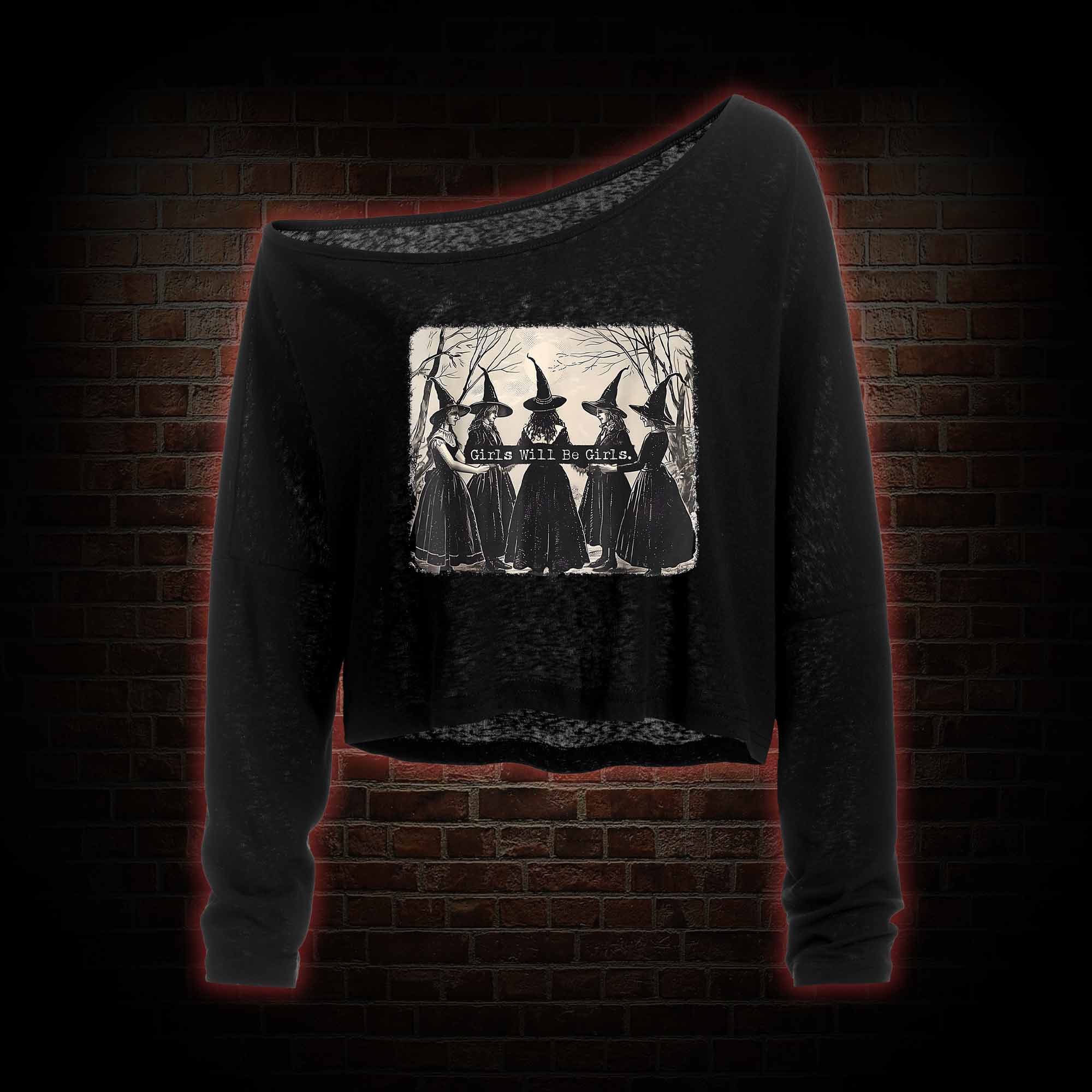 Girl Will be Girl Off Shoulder Long Sleeve Top