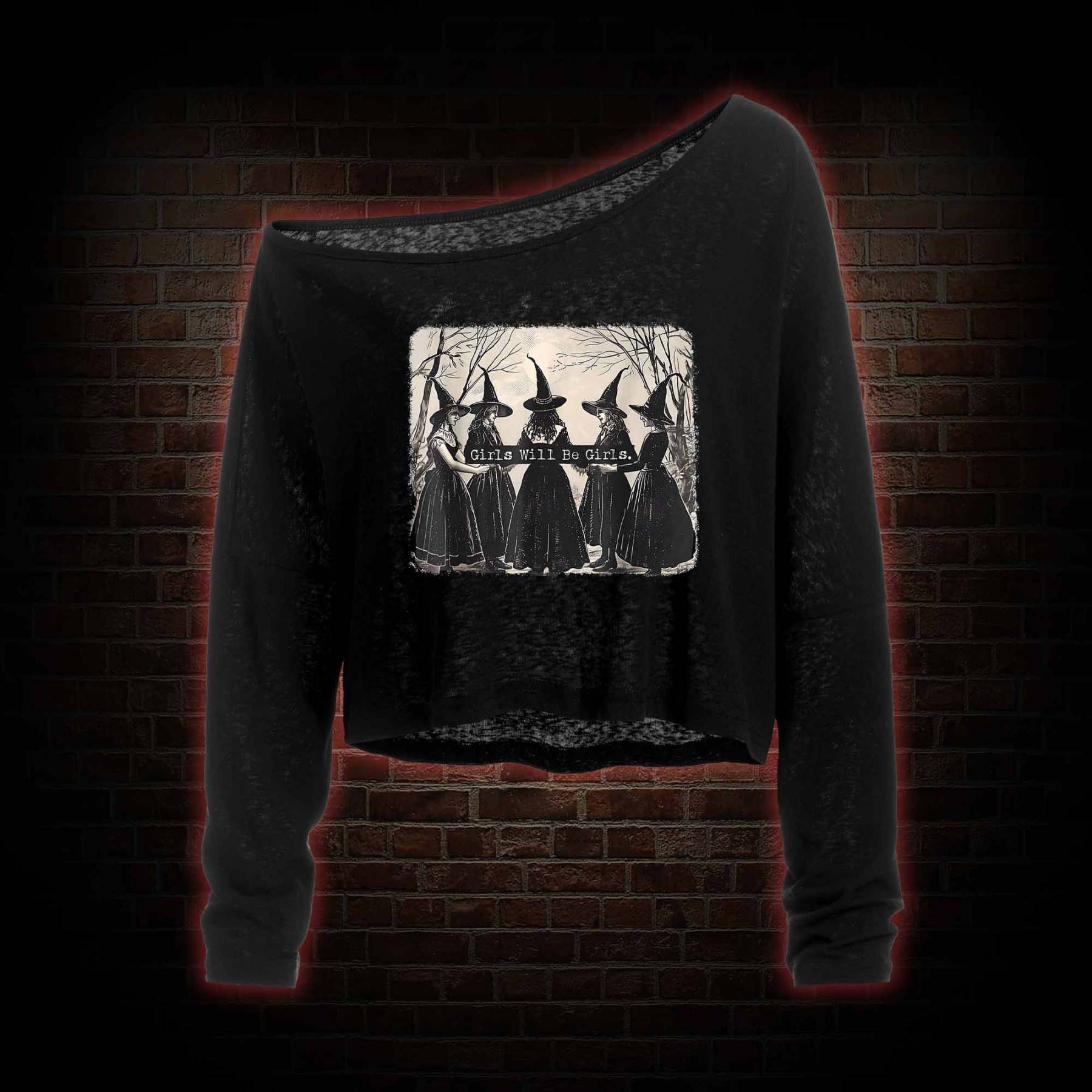 Girl Will be Girl Off Shoulder Long Sleeve Top