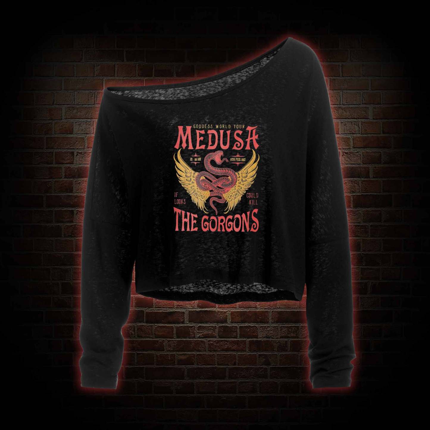 Medusa Off Shoulder Long Sleeve Top